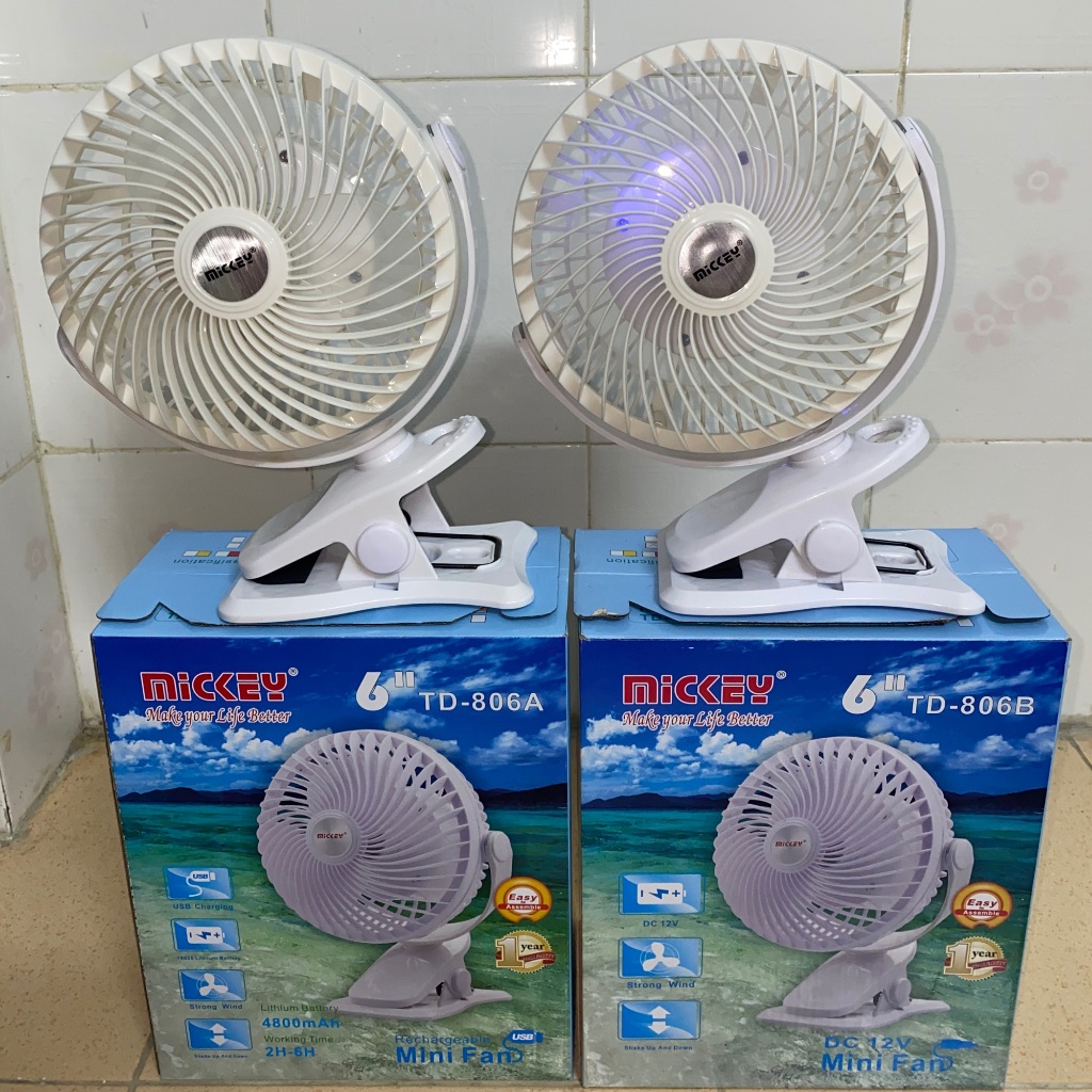 RẺ VÔ ĐỊCH - QUẠT SẠC MICKEY TD-806A