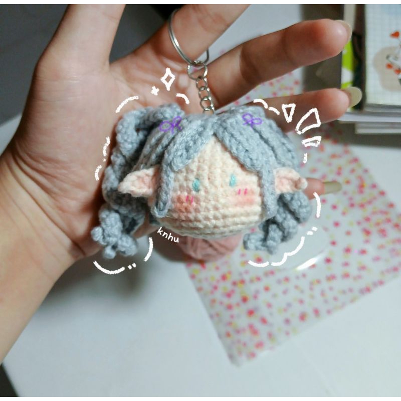 Móc khóa doll Frieren bằng len dễ thương