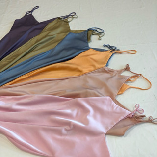 Váy lụa 2 dây basic (không kèm cài hoa)