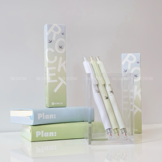 Bộ 3 Bút Gel Kaco ROCKET FLYING Mực Đen Phiên Bản Đặc Biệt - Hàng Chính Hãng