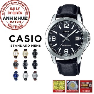 Đồng hồ nam dây da Casio chính hãng MTP-V004 Series (41mm)