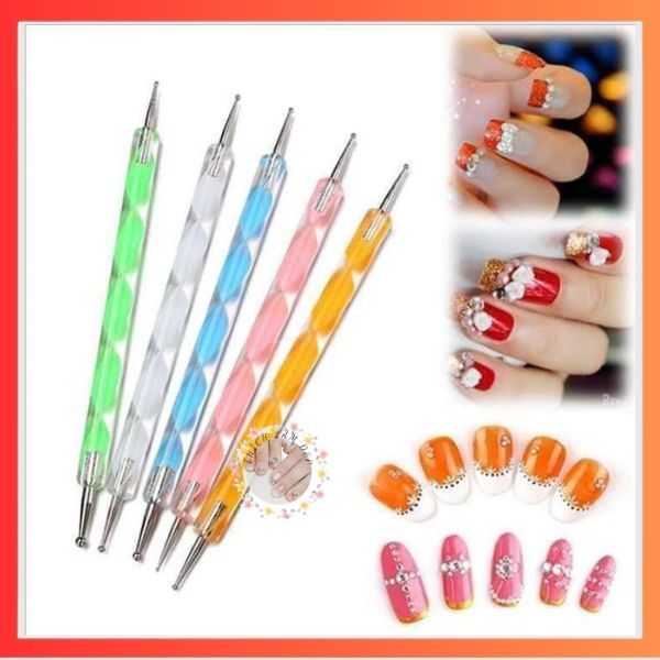 Set 5 bút, cọ chấm bi vẽ móng