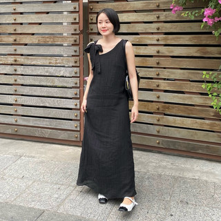 DAO - Đầm suông dài cột dây một bên - osu