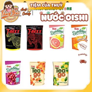  Thùng 10 Túi Nước Oishi Sundays  T Rexx  Tea Go   200ML nhiều hương vị trái cây - Nước Tăng Lực 