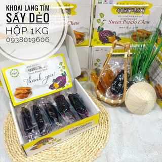 Hộp 1kg khoai lang tím sấy dẻo
