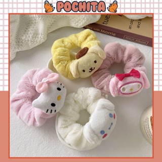  Dây Cột Tóc Sanrio Kuromi Hello Kitty Hoạt Hình Cute Chun Buộc Tóc Scrunchies Mềm Mại Dễ Thương Phong Cách Nhật Bản 