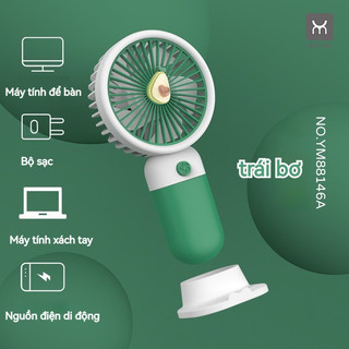 Quạt cầm tay mini sạc điện tiện dụng,Quạt mini cầm tay có đế để bàn,Quạt mini giá rẻ hình hoa quả mẫu mới