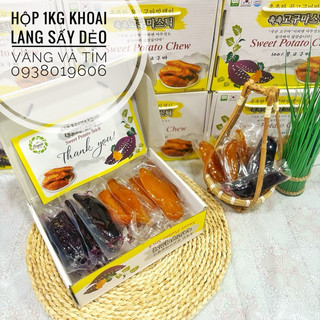 Khoai lang sấy dẻo vàng và tím