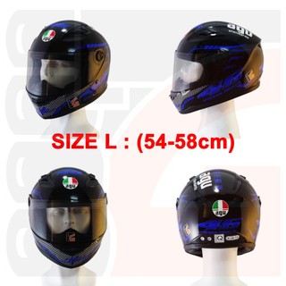 [TẶNGTÚIĐỰNG + KHĂNTRÙM + BH12THÁNG] Nón bảo hiểm AGU fullface tem 46 A138