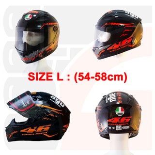 [TẶNGTÚIĐỰNG + KHĂNTRÙM + BH12THÁNG] Nón bảo hiểm AGU fullface tem 46 A138