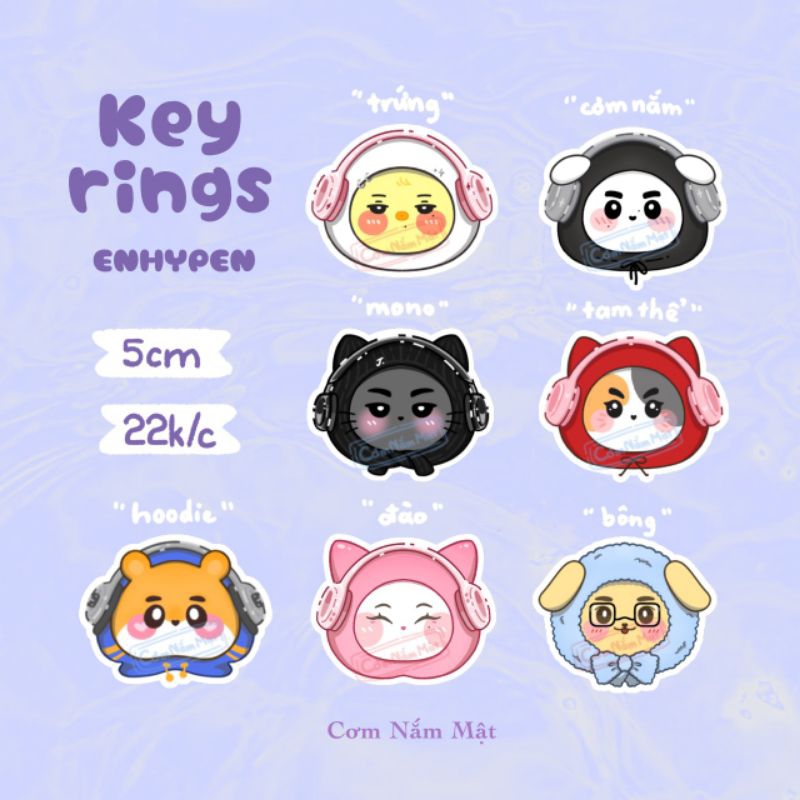 Keyring móc khóa ENHYPEN Jungwon Heeseung Jay Jake Sunghoon Sunoo Ni-ki