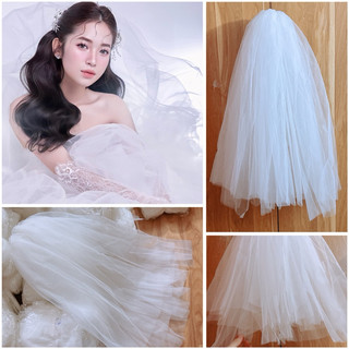 voan phồng cô dâu kèm xược cài Duyenbeautyshop
