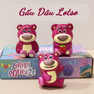  Đồ chơi đàn hồi Squishy Mochi giảm stress Gấu Dâu Gấu dâu lotso squishy Mochi đàn hồi giúp giảm căng thẳng mệt mỏi 