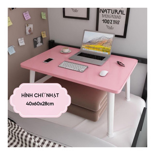 Bàn học gấp gọn mini mặt gỗ chân nhựa thông minh ngồi bệt để giường laptop xếp gọn dành cho học sinh , sinh viên