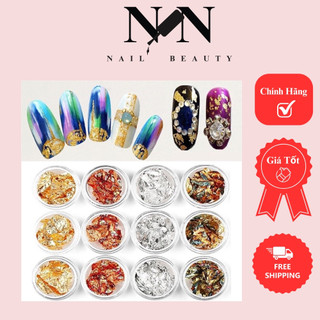 Set Giấy Nhún Vàng Bạc Ẩn Móng Gel Trang Trí Nail , giấy nhún trang trí nails, sét giấy nail