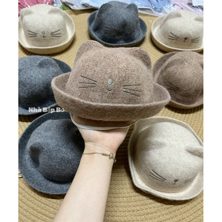 Mũ tai mèo phong cách hàn quốc cho bé trai bé gái