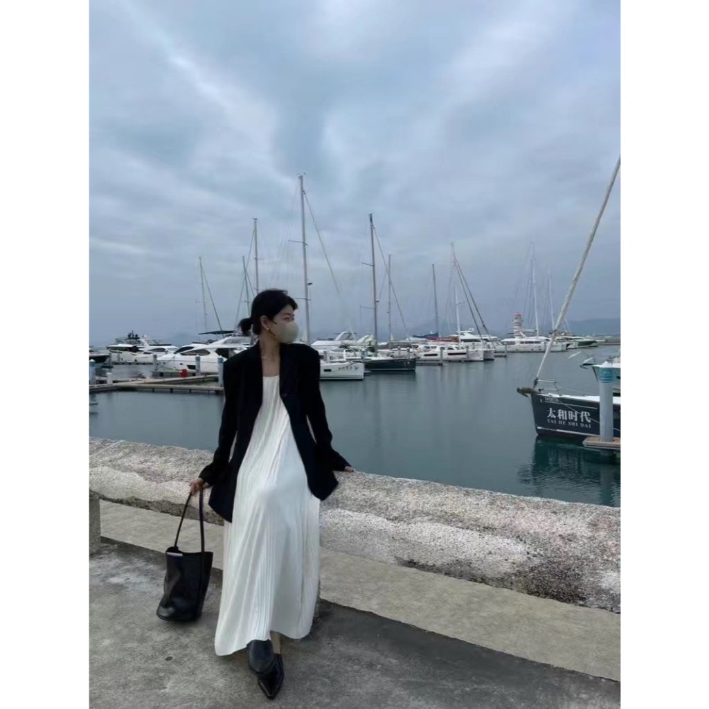 Váy đầm maxi 2 dây dáng dài form rộng dành cho nữ phối xếp ly hàng QCCC phong cách Hàn Quốc HMH SP102 | BigBuy360 - bigbuy360.vn