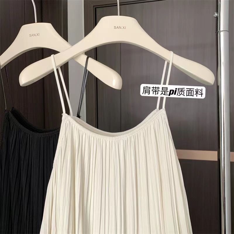 Váy đầm maxi 2 dây dáng dài form rộng dành cho nữ phối xếp ly hàng QCCC phong cách Hàn Quốc HMH SP102 | BigBuy360 - bigbuy360.vn