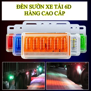 Đèn sườn xe tải. đèn led hãng derunlai, loại to điện 12v, 24v mẫu 2024 -6D Led dọc chống nước