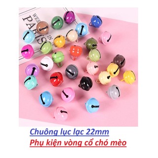 Chuông lục lạc kêu leng keng - phụ kiện trang trí vòng cổ thú cưng nhiều màu 22mm