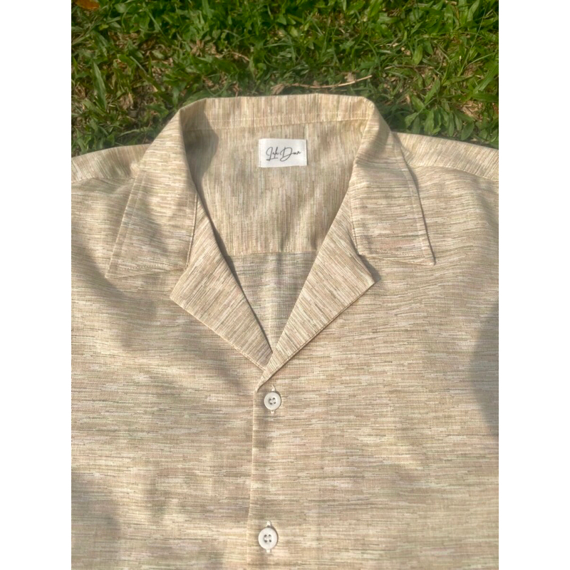 Áo Sơ Mi Unisex Nam Linen Họa Tiết Cuban Shirt