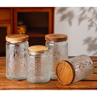 Set 3 hủ thủy tinh đựng đồ siêu sang 3 kích thước khác nhau