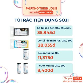Lô 4 cuộn 140 túi rác tự hủy inochi, thiết kế quai xách tiện lợi, tự hủy sinh học không mùi hôi. Túi rác ngăn mùi hôi