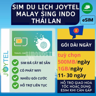 Sim du lịch malaysia - singapore - indonesia không giới hạn internet tốc độ 4g