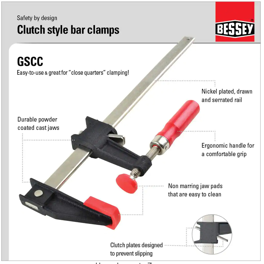 kẹp gỗ Bessey 12" GSCC2.512