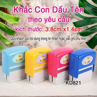 Con dấu tên khắc theo yêu cầu kd821 3.8x1.4cm
