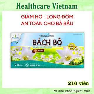  NGUYÊN HỘP 36 VỈ VIÊN NGẬM HO BÁCH BỘ  KẸO BÁCH BỘ  216 VIÊN 