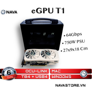  FULL Bộ eGPU T1 gắn VGA qua OCuLink Thunderbolt, USB4 cho minipc, itx, laptop Windows, macOS