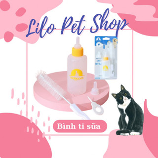 Bình ti sữa cho chó mèo sơ sinh - bình mớm sữa cho cún, mèo con