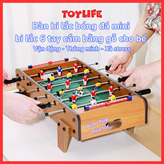  Bàn bi lắc bóng đá mini bi lắc 6 tay cầm bằng gỗ cho bé bàn bi lắc đá banh trẻ em đồ chơi bilac đá bóng cỡ lớn TOYLIFE 