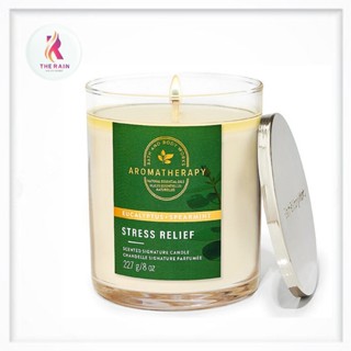 Nến thơm 1 bấc thư giãn Bath & Body Works Aromatherapy Stress Relief Eucalyptus + Spearmint 227g