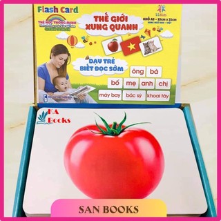 Bộ thẻ học thông minh size lớn khổ a5 15x21 - flashcard cho bé
