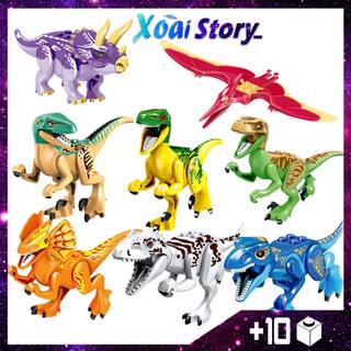 Đồ chơi lắp ráp mô hình khủng long size từ 12cm 8 phân loại khủng long