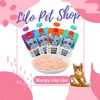 Pate wanpy nắp vặn cho mèo, Bate cho mèo Wanpy nắp vặn 4 vị thơm ngon