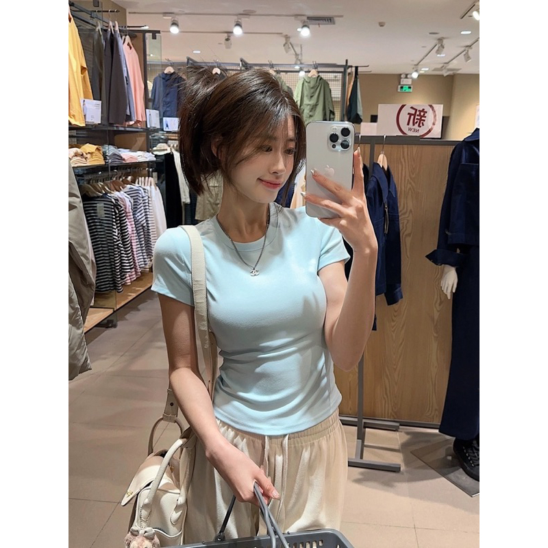 Áo Thun Trơn Body, Áo Babytee Thun Nữ Ngắn Tay Chất Tăm hàn cotton Mềm Mát ( Có Áo Bigsize) | BigBuy360 - bigbuy360.vn