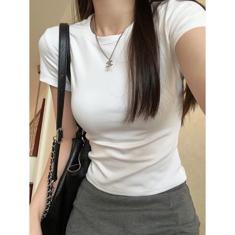 Áo Thun Trơn Body, Áo Babytee Thun Nữ Ngắn Tay Chất Tăm hàn cotton Mềm Mát ( Có Áo Bigsize) | BigBuy360 - bigbuy360.vn