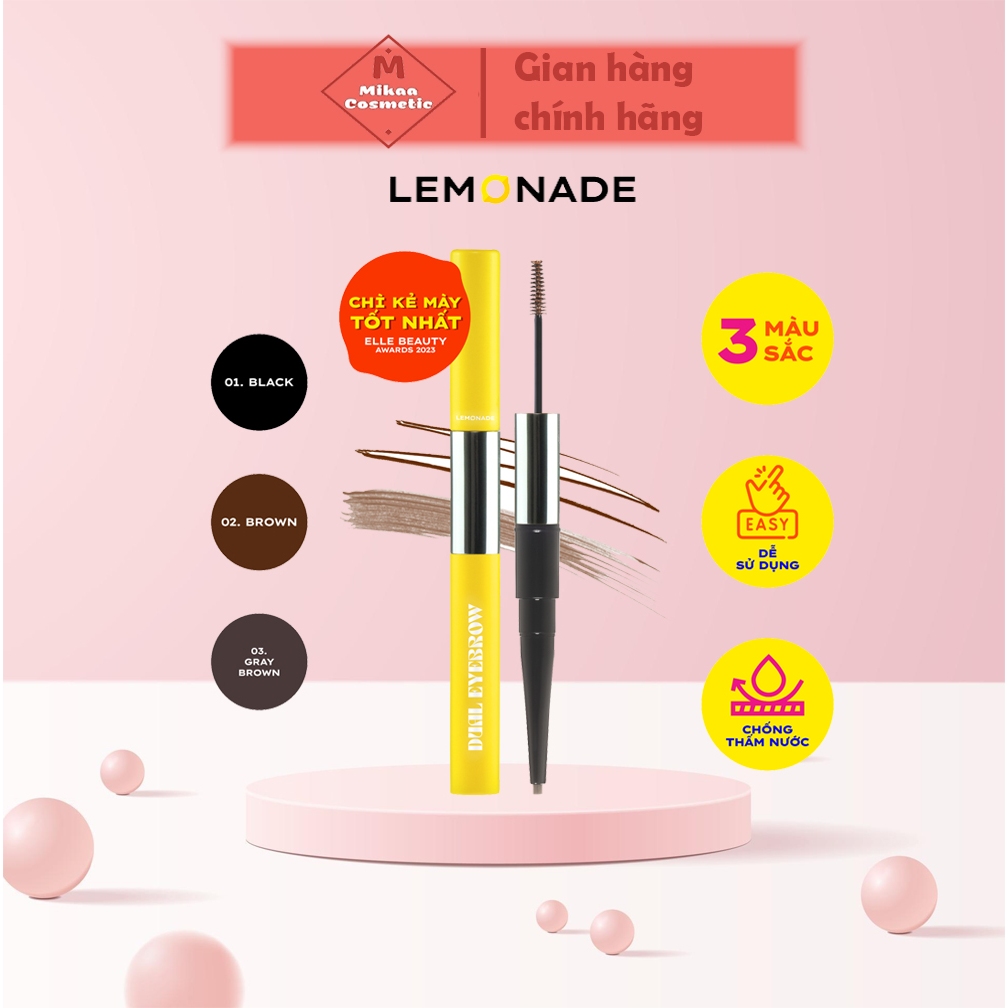 Chì Kẻ mày Lemonade Want It Got It Dual Eyebrow 2g+2ml