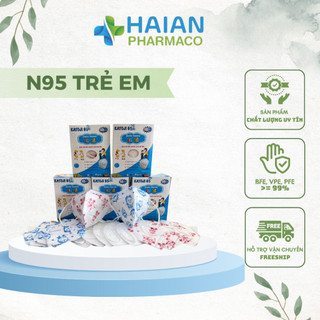 Combo 200 cái khẩu trang trẻ em n95 katoji mask 4 lớp kháng khuẩn