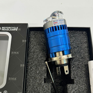 Đèn led pha bi cầu w2f bma , 50w h4 12.24v dc có trợ pha laser chống chói bảo hành 1 năm
