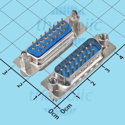 [2 Cái]- Cổng DB15 Đực 15 Chân Thẳng 2 Hàng Hàn PCB