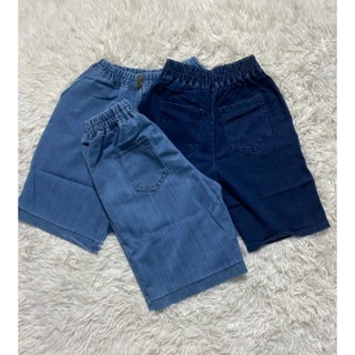 Big Size - Quần Jean lửng Lưng thun ống rộng, quần lửng ngố jeans nữ, quần lửng jean nữ lưng cạp chun ống rộng