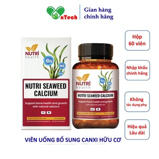 Viên uống nutri seaweed calcium bổ sung canxi hữu cơ từ tảo biển giúp xương chắc khoẻ hộp 30 viên