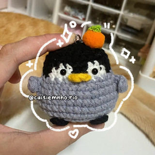 | ảnh thật | móc khoá len chim cánh cụt 🐧 hàng handmade