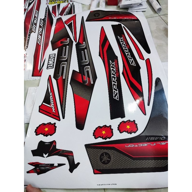 Tem Ex Nhỏ 2010 Spark Rx 135 Đỏ Đen