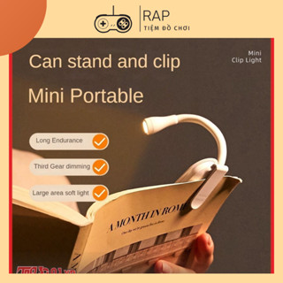 Đèn Đọc Sách Sạc USB Đèn Đọc Sách Led Mini Đèn Kẹp Linh Hoạt Màu Trắng Mát Ấm 3 Cấp Độ Đèn Đọc Sách Ban Đêm - RÁP