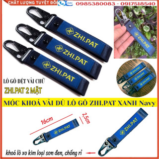 Zhi.pat - móc khóa zhipat vải dù dệt xanh navy khóa móc kim loại – chính hãng
